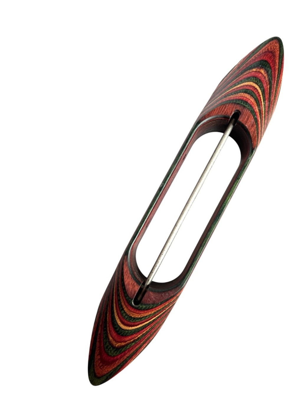 Schacht Boat Shuttle Weaving 11 1/2" x 2" No Bobbin Multi Coloured Wood